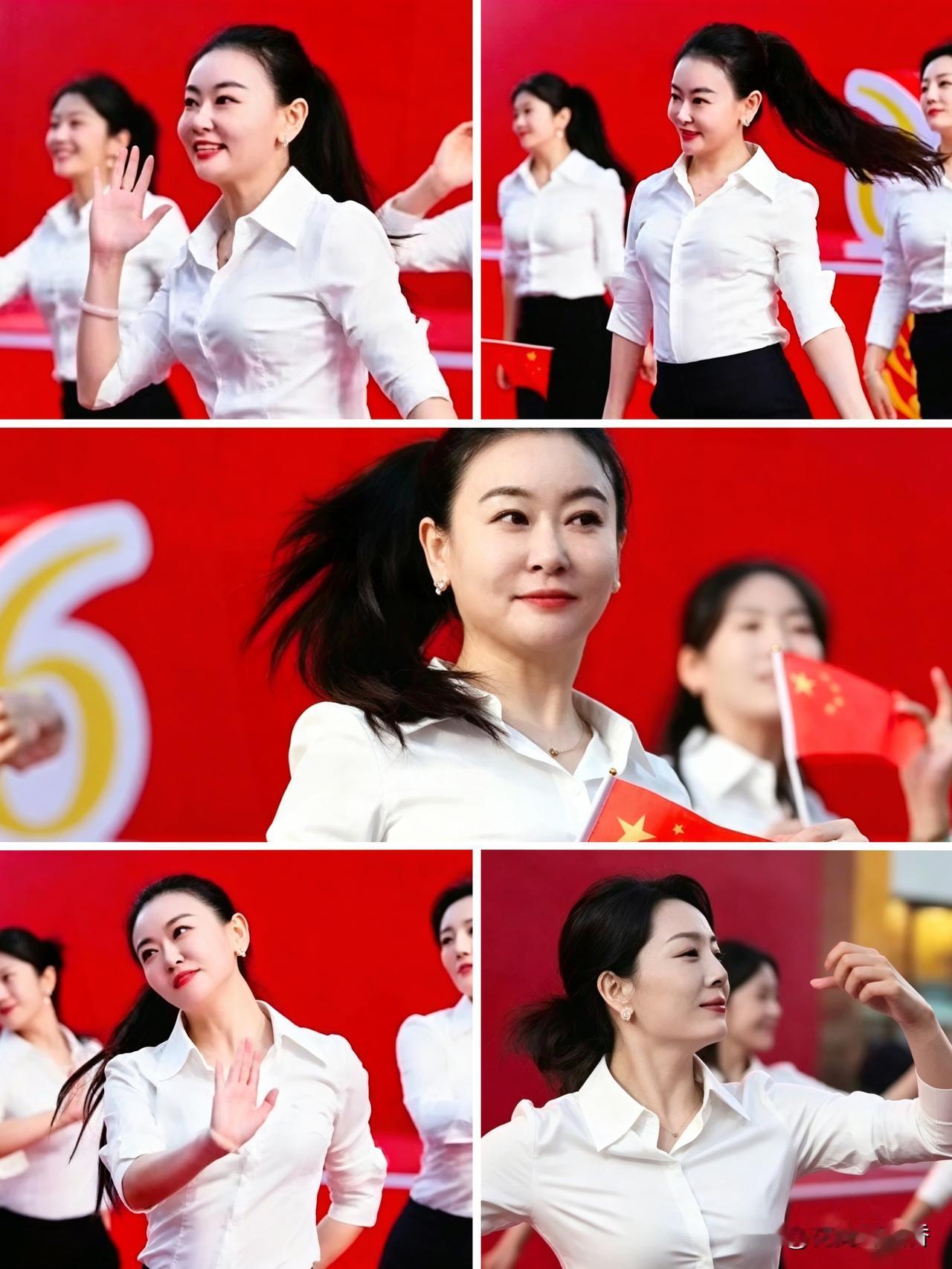 国庆爆火！秦主任祝福舞刷屏，感染力拉满国庆期间，一段祝福祖国的舞蹈视频刷