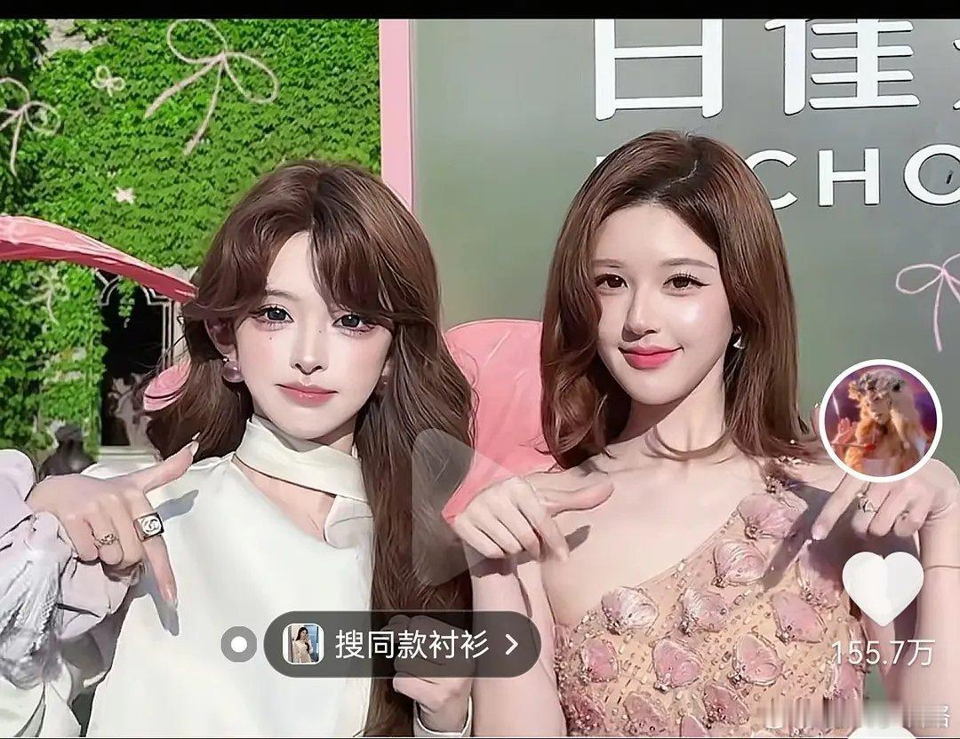 赵露思和赵露思和网红合照你能分清哪个是网红吗