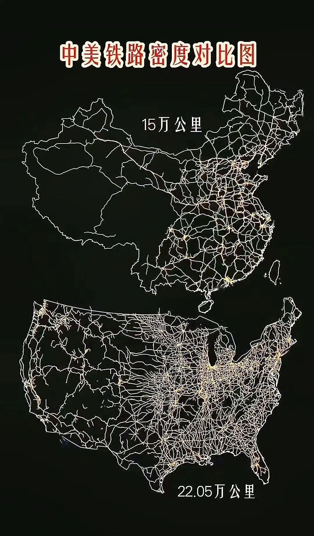 没对比就没伤害!我们的发展还需要很大努力。特别是西部地区，很多地方都没有铁路。