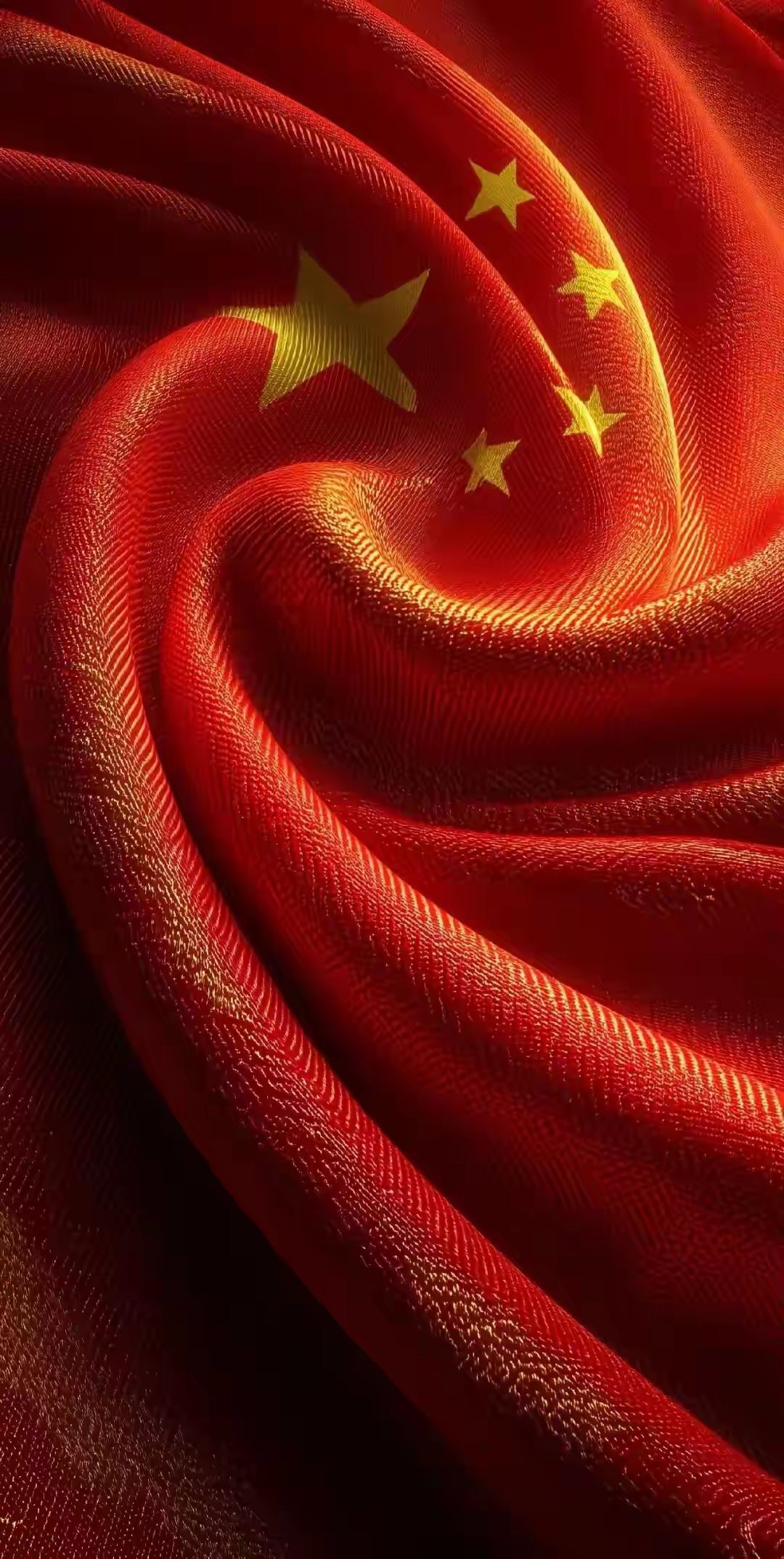 “手机锁屏壁纸｜中国红。”