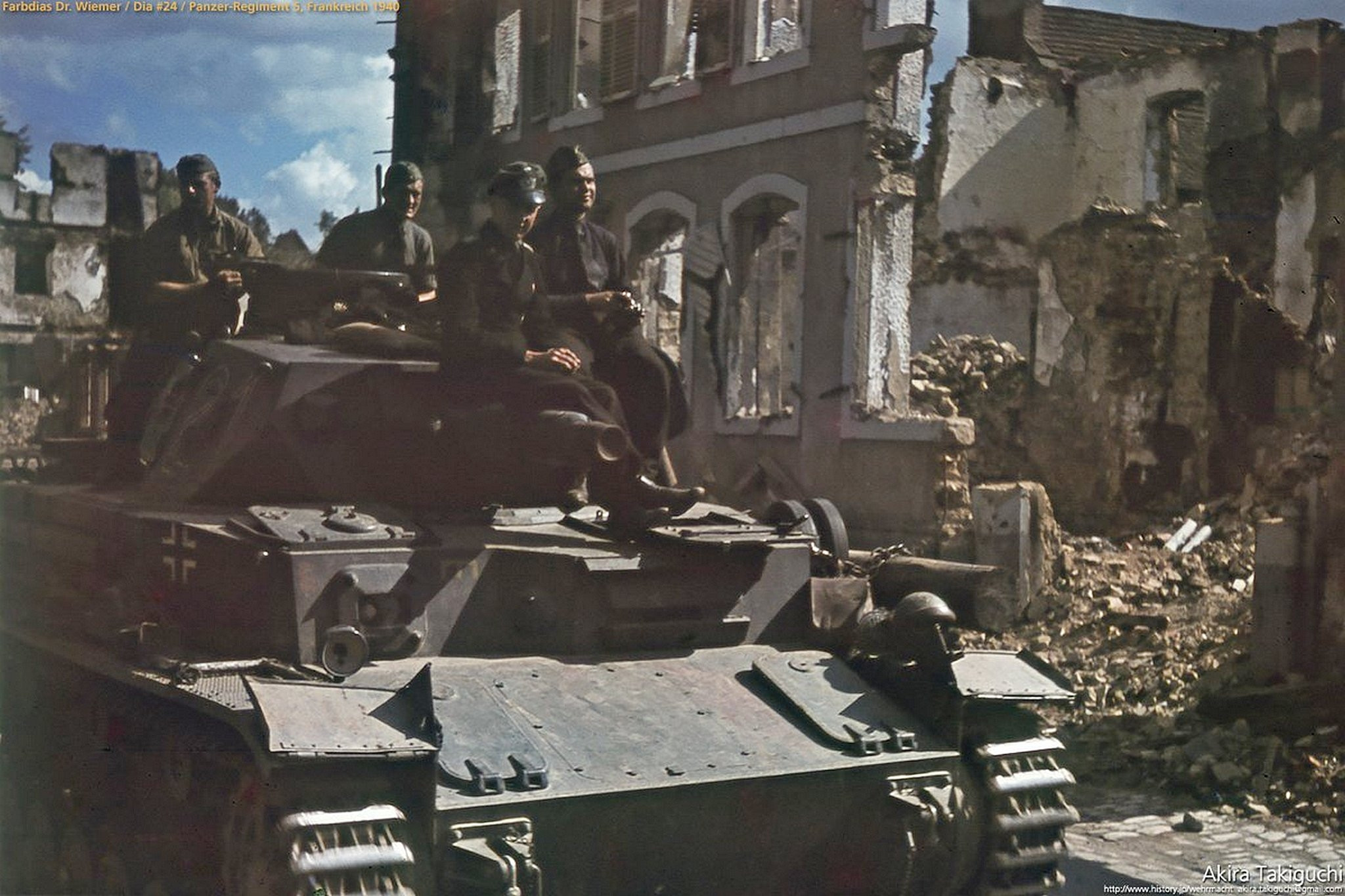 1940年，进攻法国的德军。