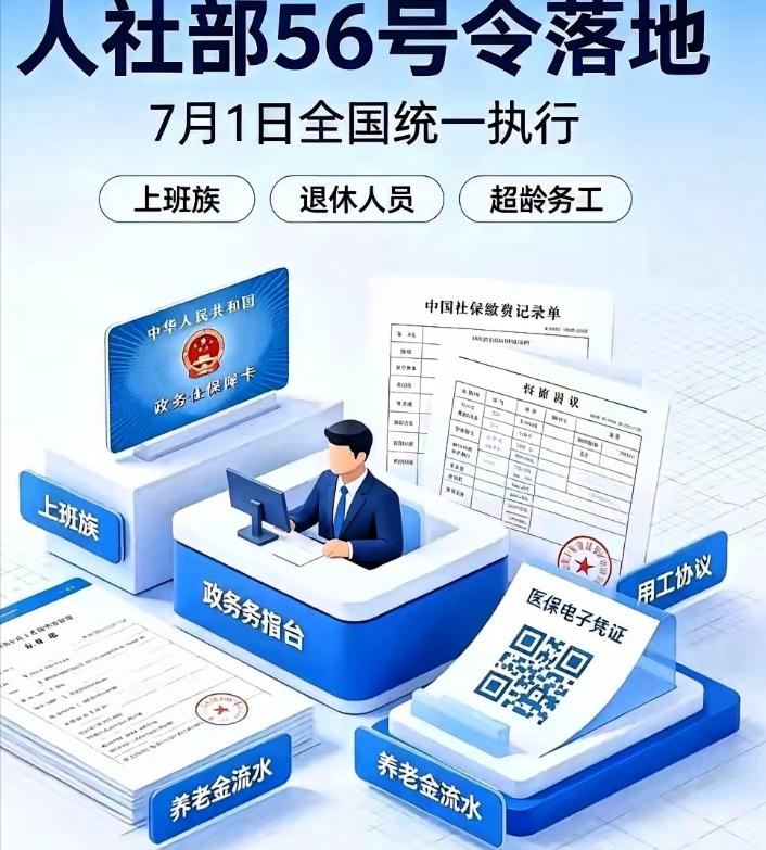 重磅消息！从2026年7月1日起，全国将强制执行关于退休返聘及超龄员工（男60