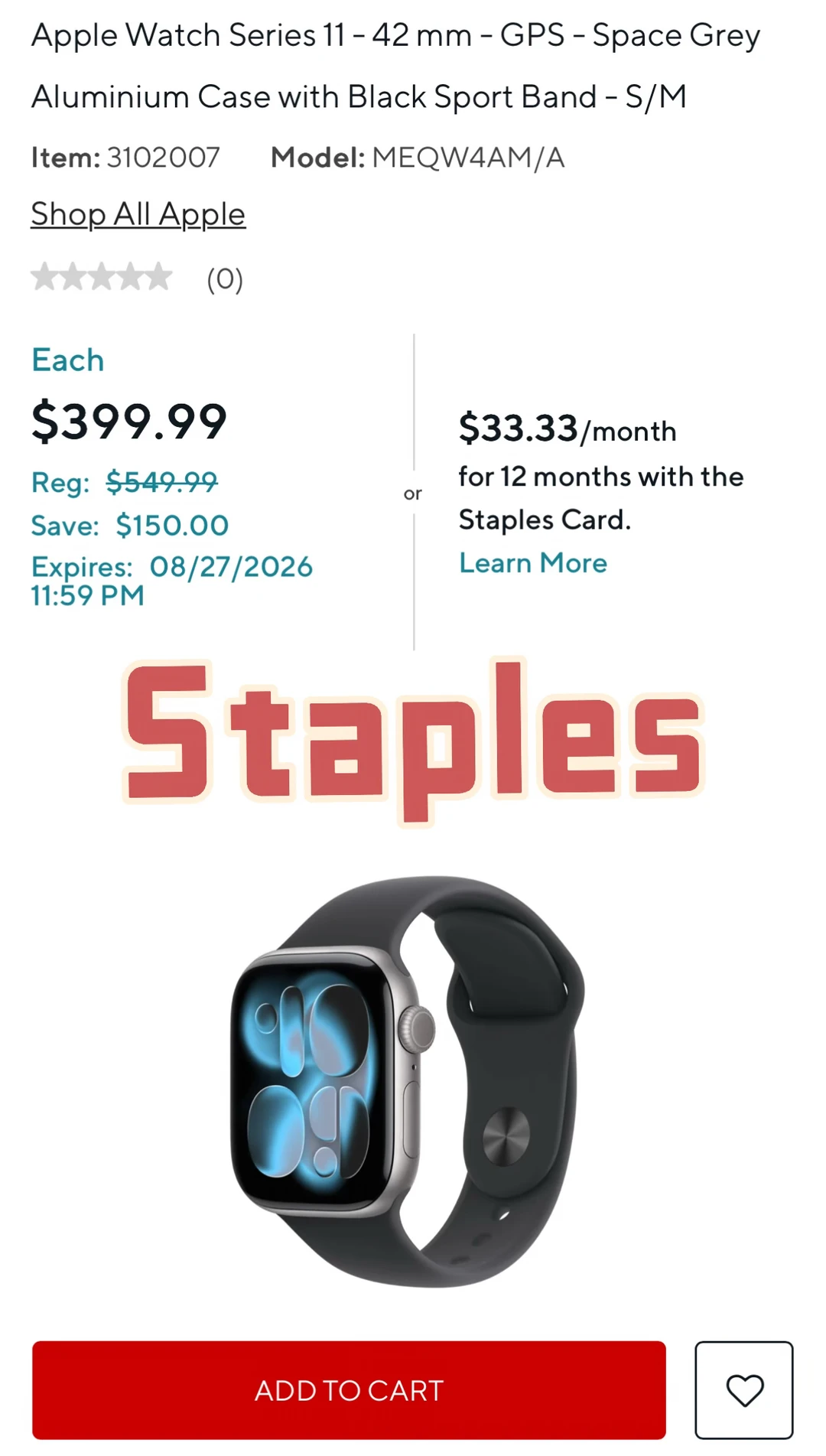 Apple Watch11 史低