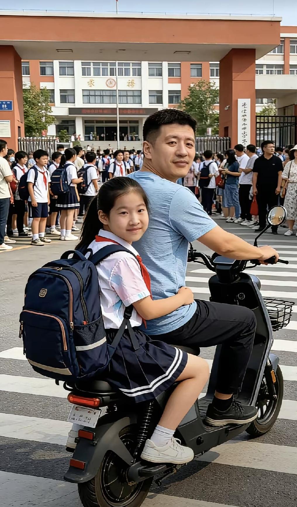 张雪峰送女儿上学就骑电瓶车！人家有钱不？开车总行吧。偏偏不。省下钱优待员工，做公