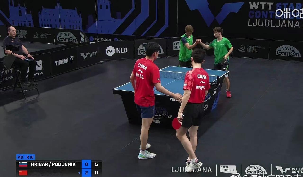 11-1！小将组合厉害了[赞][笑着哭]，第一局黄友政/温瑞博🇨🇳11-1先