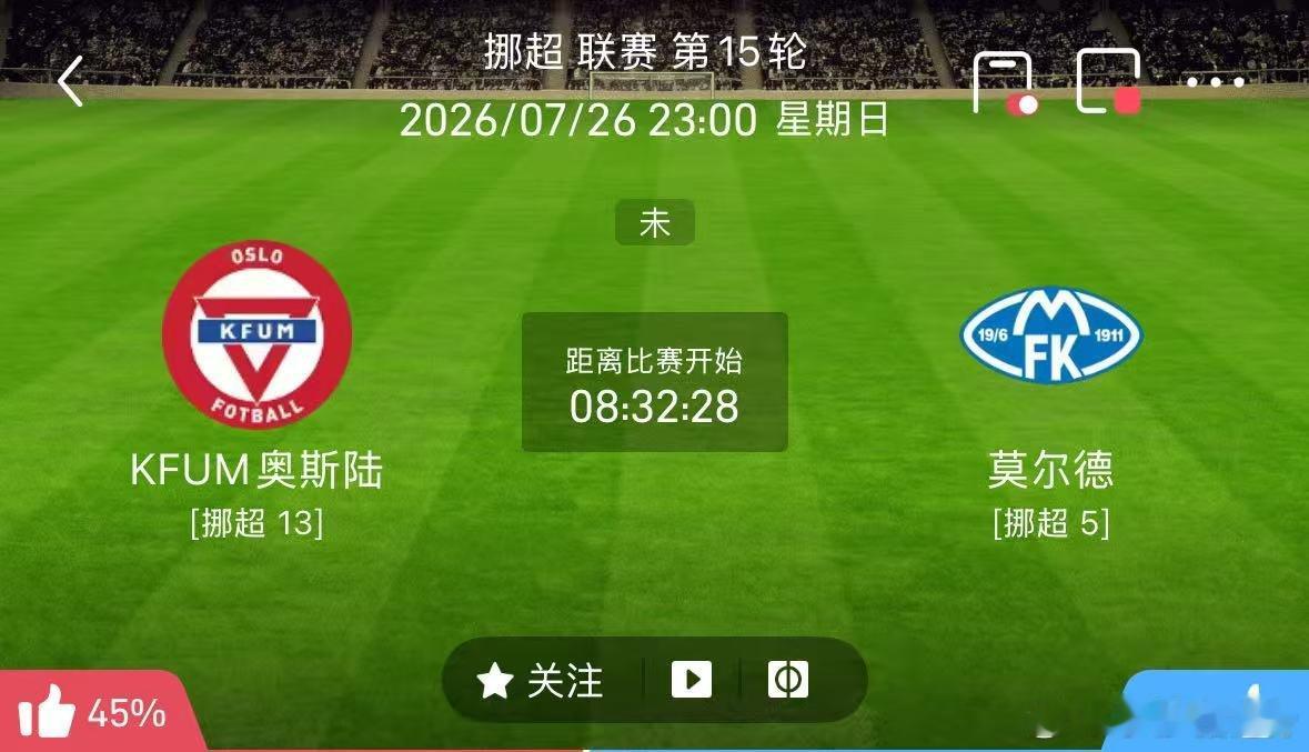 ❤️《今日赛前个人专场分析笔记》❤️挪超：⏰ 周日214（23:00）...