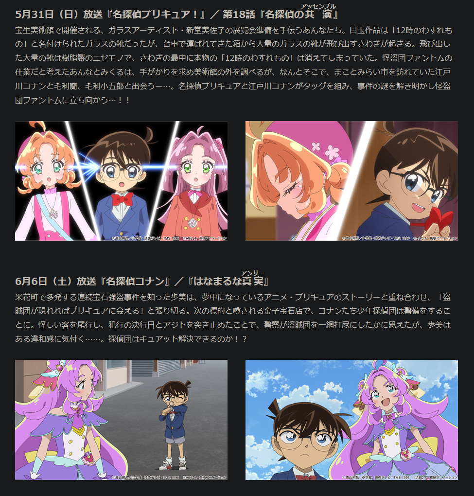 Q娃这边，宝生美术馆的展品被盗，安娜和未来与偶然来到这边的柯南一起侦破美术馆被盗