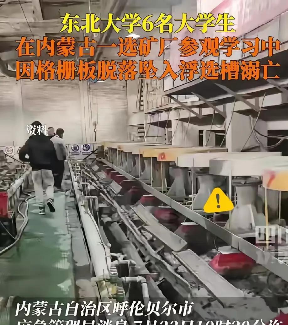 6个大学生掉进浮选槽，多么绝望：第1、6个，大三，东北大学，985。第2、浮