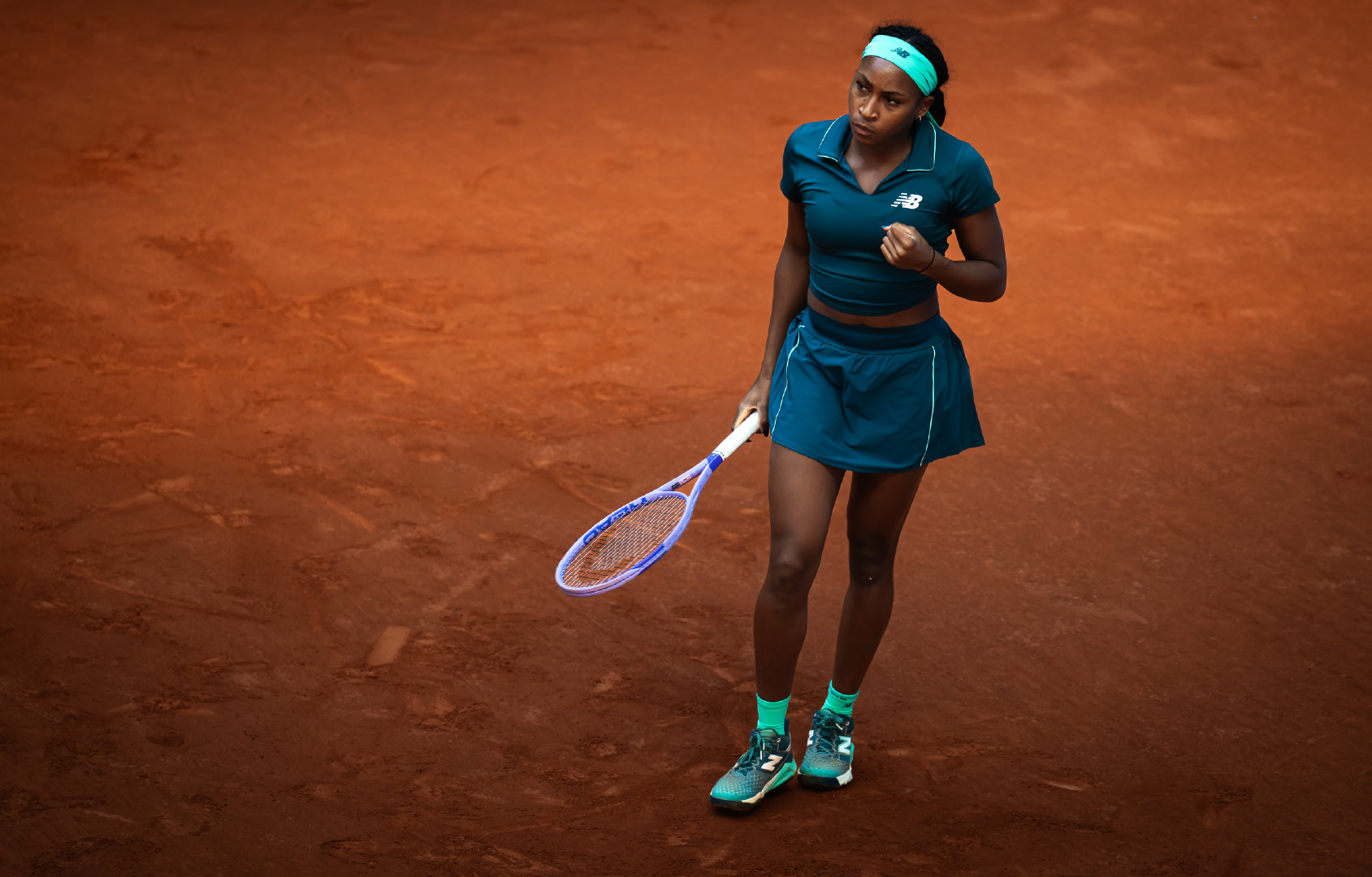 高芙马德里首战告捷✅WTA1000马德里站第二轮，去年赛会亚军、3号种子高芙在3