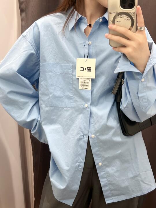优衣库｜c系列衬衫真是好看啊！蓝白好爱