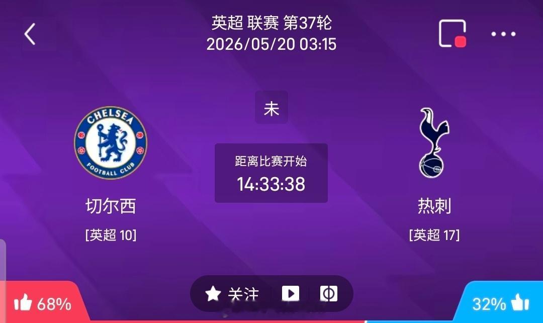 【足球】周二002英超联赛方向：切尔西vs热刺英超：切尔西VS热刺时间：202