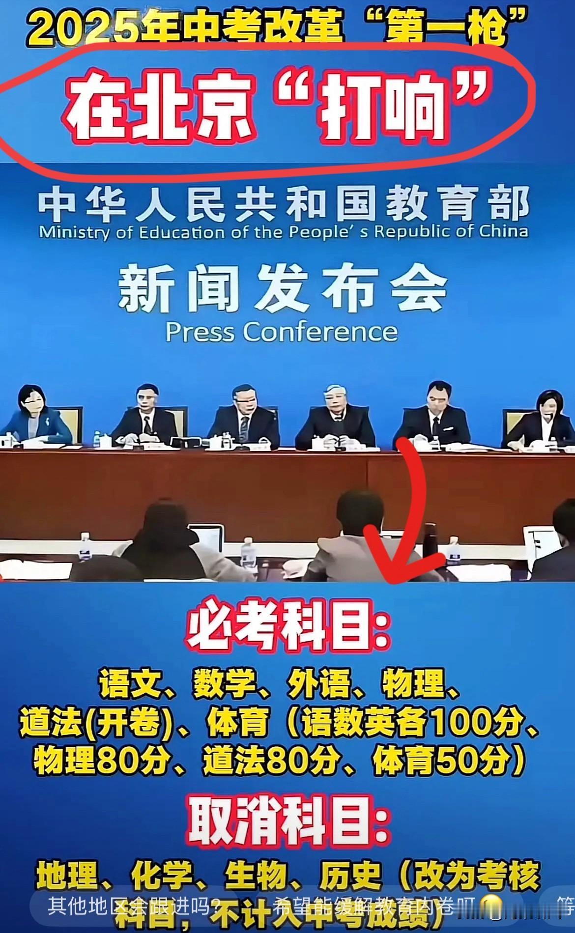 北京这“第一枪”，打得家长心里痒酥酥的。中考总分从670直接降到510，历史