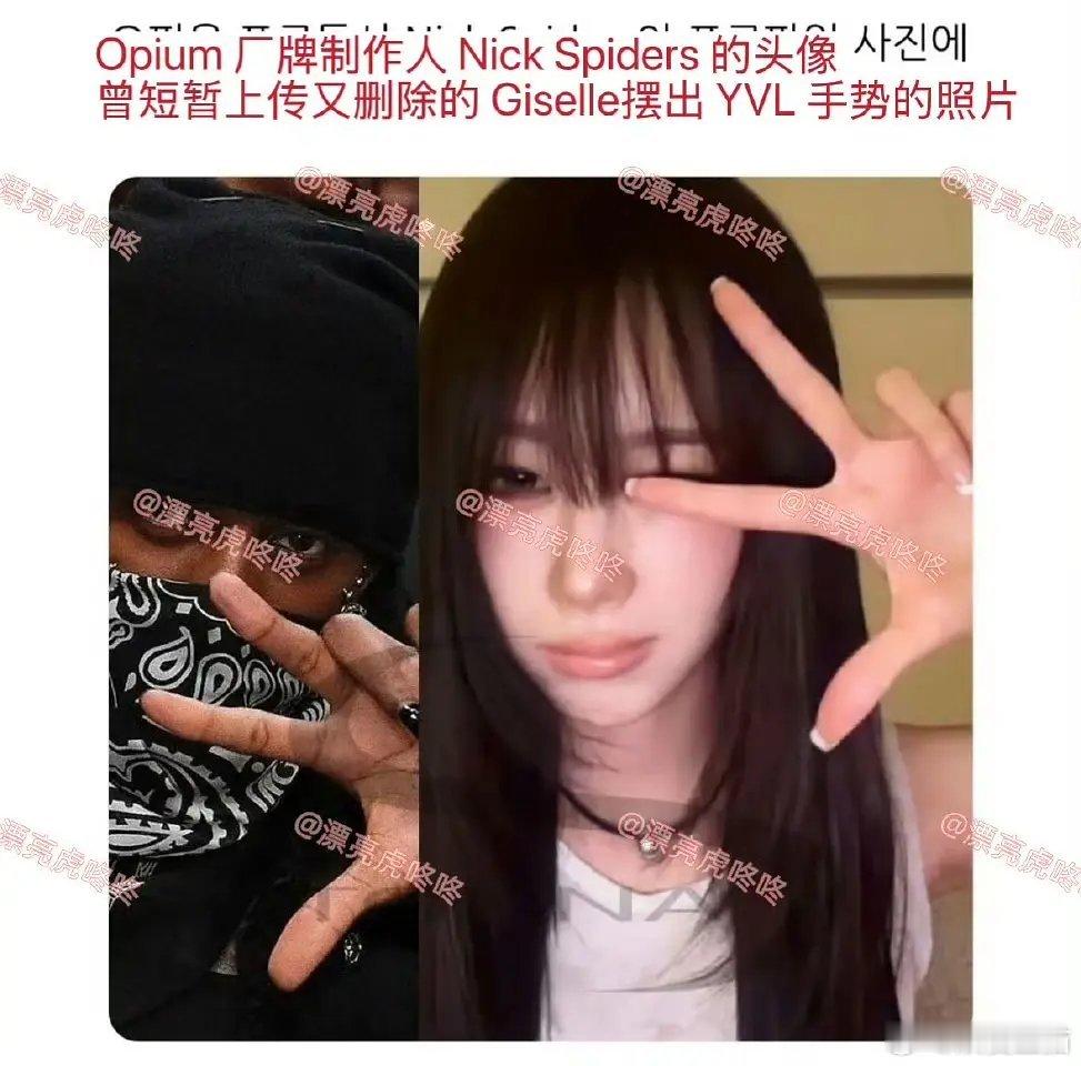 asepa吉赛尔好像拍了自拍给男制作人做头像。