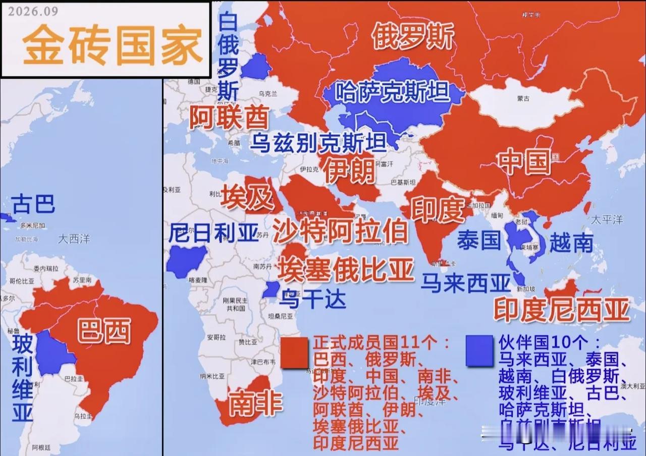 别再只知道金砖五国！现在的金砖已经大变样！📊很多人印象里金砖还是中、俄、