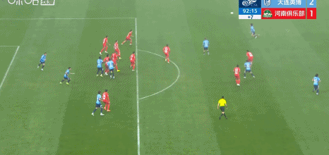 大连英博吕焯毅补时阶段的这脚远射真是太精彩了，这个世界杯进球帮助大连英博主场2：