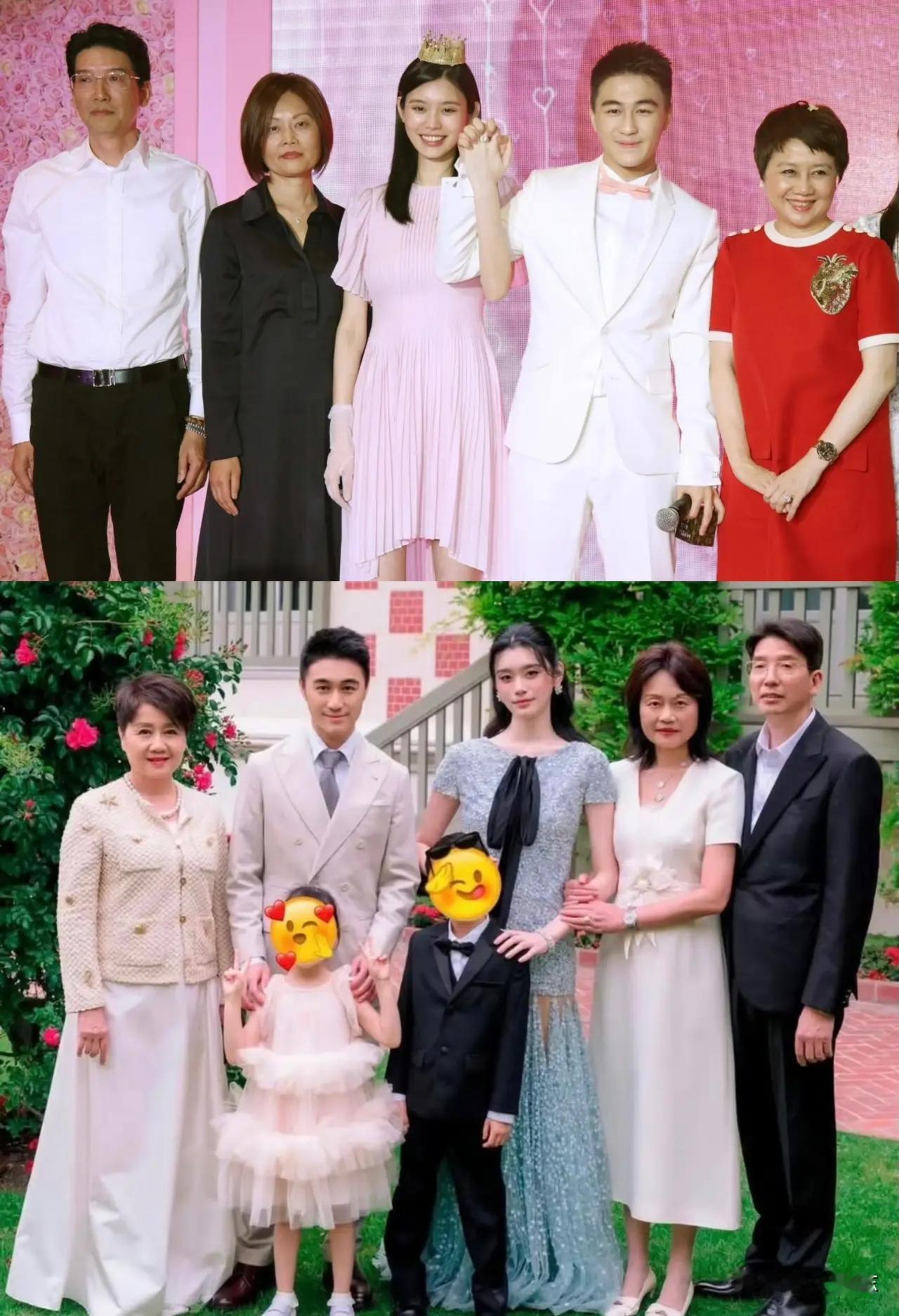 奚梦瑶父母挺有趣的，面对女儿两次重要的人生时刻，拍照时都没露有半点笑意，都是一副