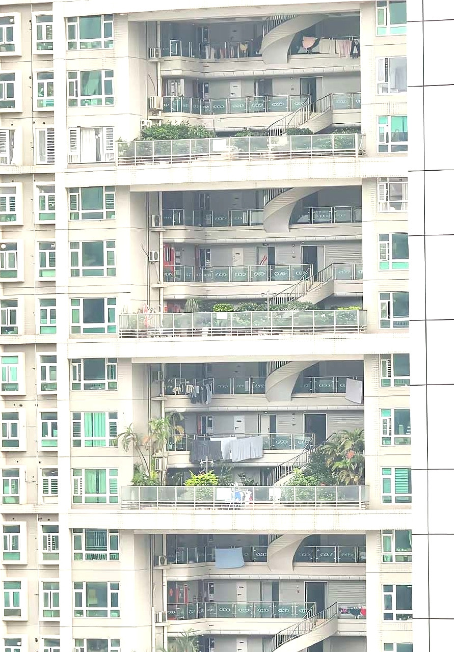 神仙户型啊，每三层有一个小花园，好幸福