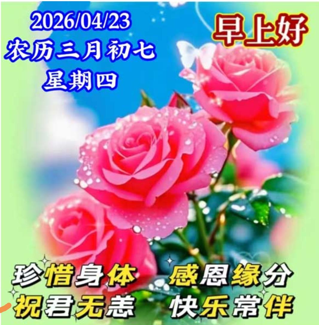 美好一天文启航，心情舒畅人开心；人间有爱一片金，相互牵挂心连心；新的一天