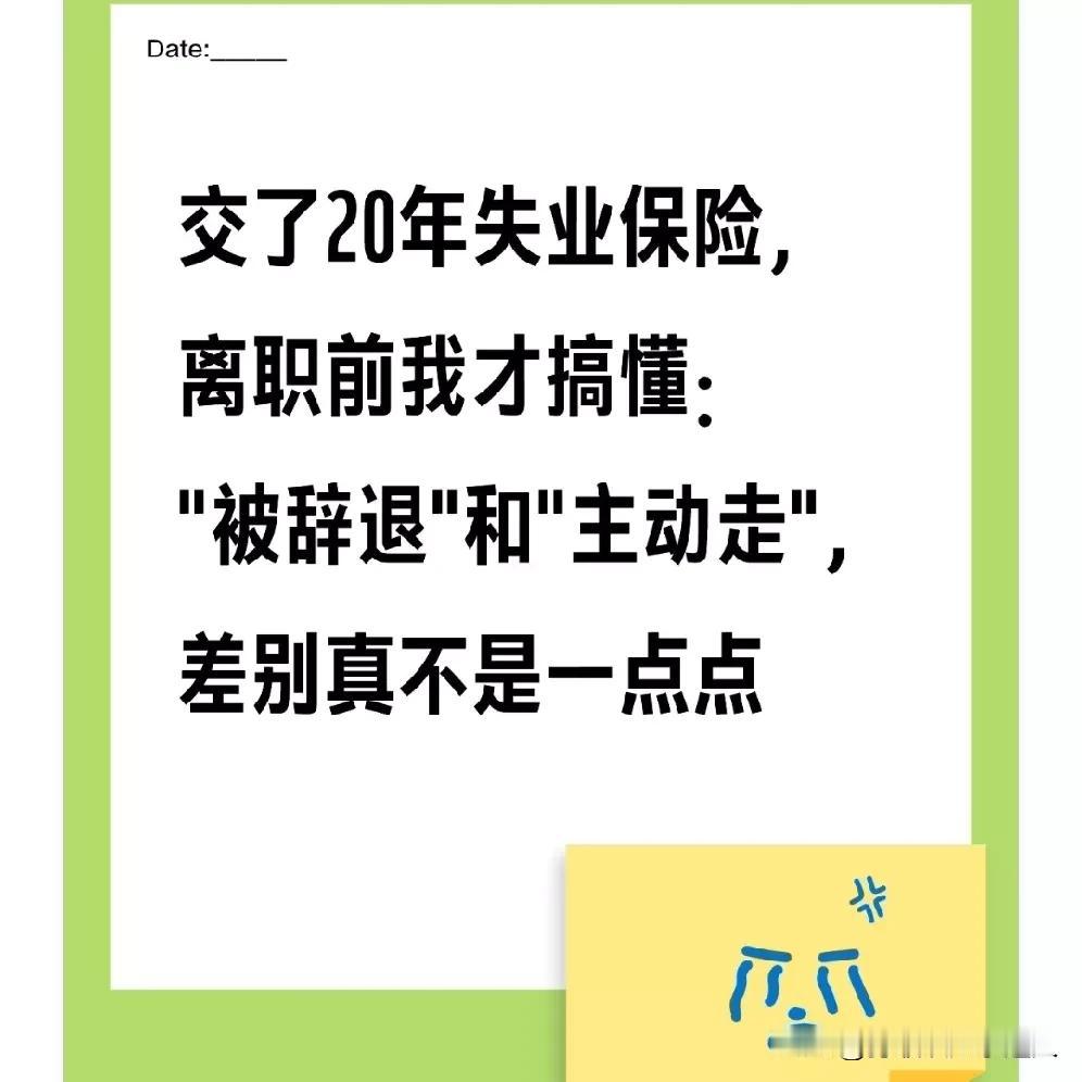 交了20年失业保险，离职前我才搞懂：