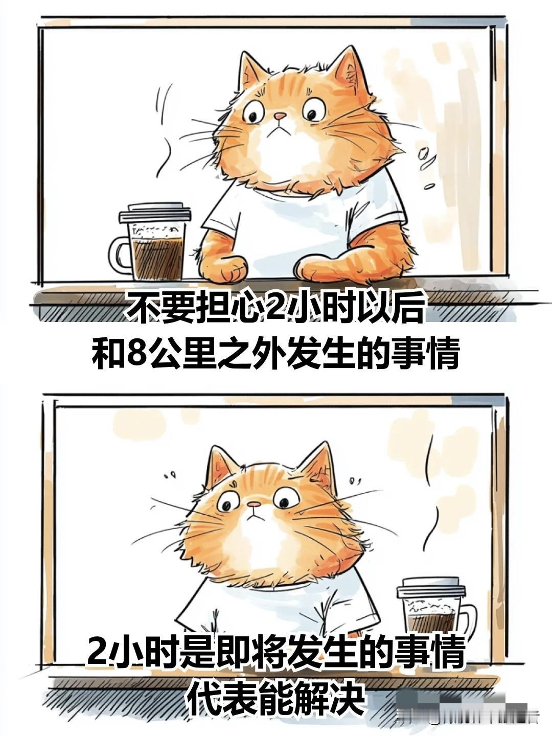 治愈漫画I人生建议：不要担心2小时和8公里以外的事情治愈系图漫画