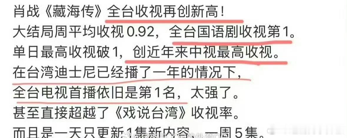 肖战《藏海传》在台湾收视率创新高，好剧在哪都扛得起，成绩爆爆爆