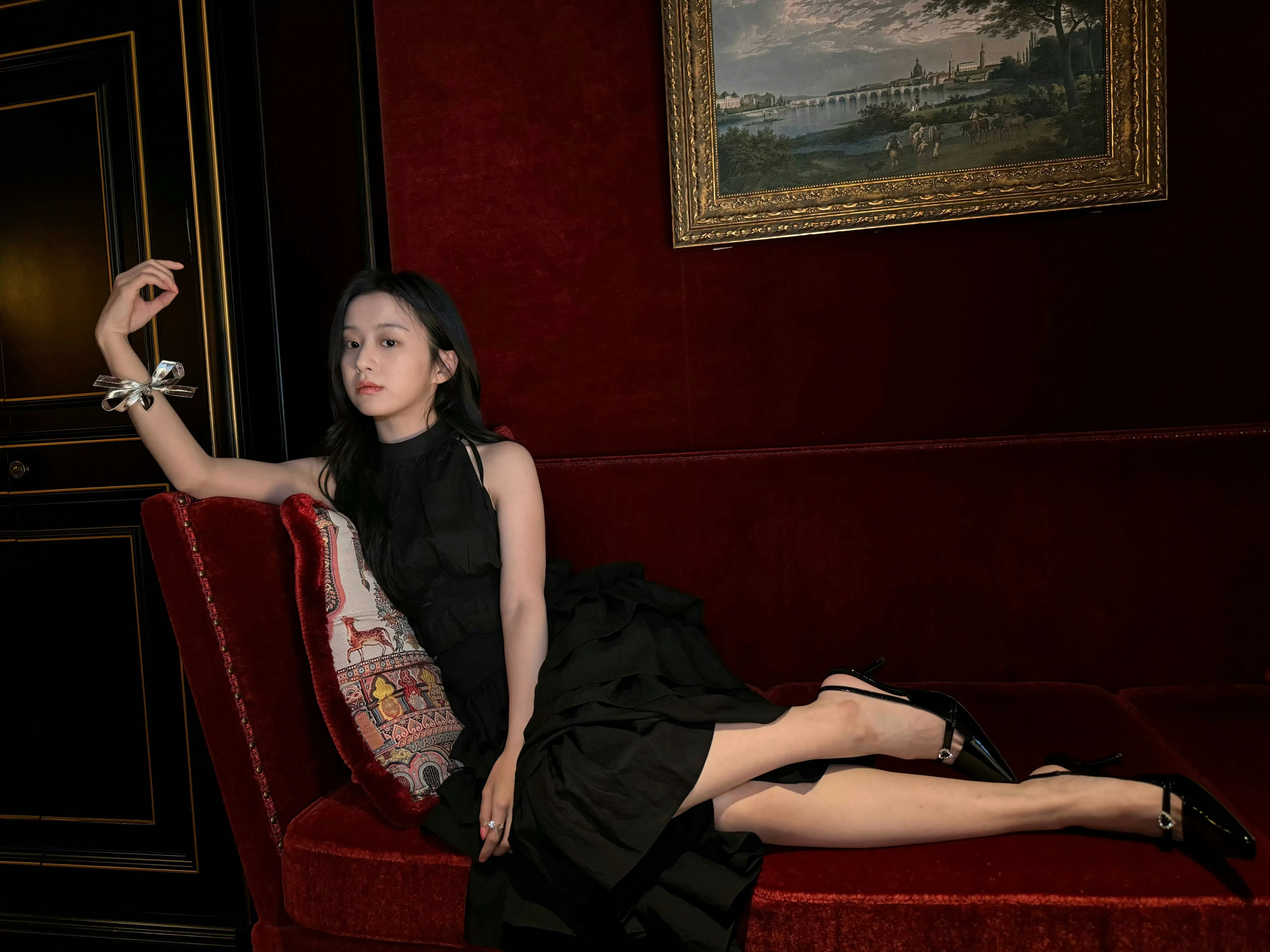 包上恩✖️黑色连衣裙[爱心]包上恩绣球花少女好清纯​​​