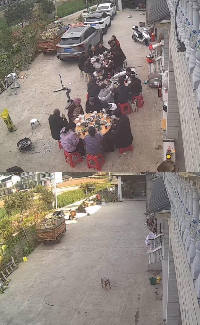 监控下的催泪一幕：大年初一满满当当的院子，初五只剩下奶奶默默目送儿孙远行最近