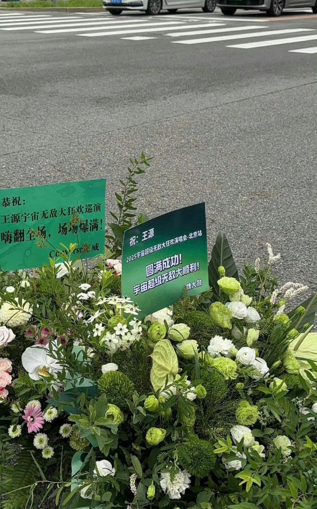 魏大勋送王源演唱会花篮魏大勋给王源鸟巢演唱会送花篮魏大勋送王源演唱会花篮​​​