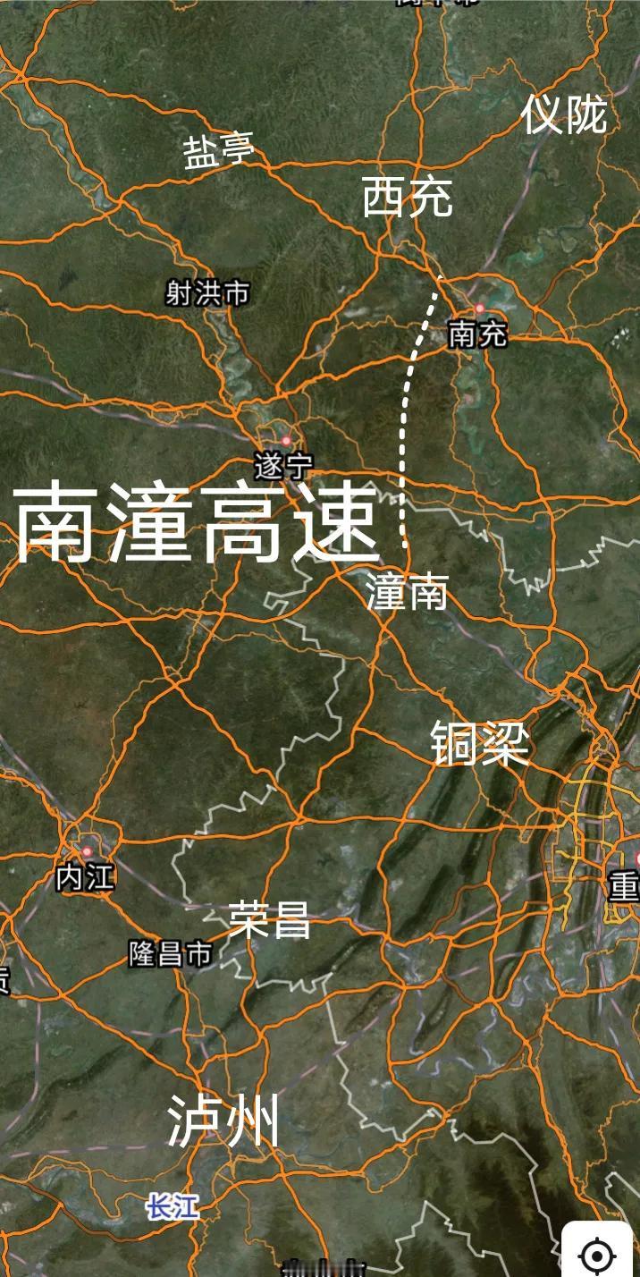 好消息，南充至重庆潼南的南潼高速(南充二绕)控制性工程横跨达成铁路的真武宫大桥已