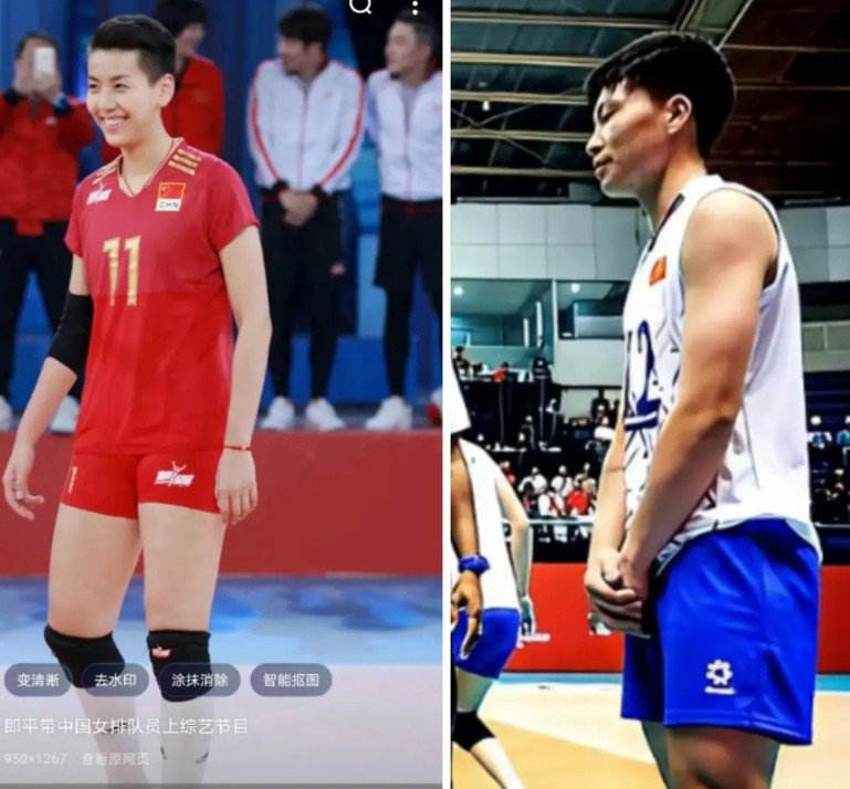 张晓雅和党氏洪站在起，谁是男谁是女呢？不是说因为头发短就说你是男的，瓦尔加斯还