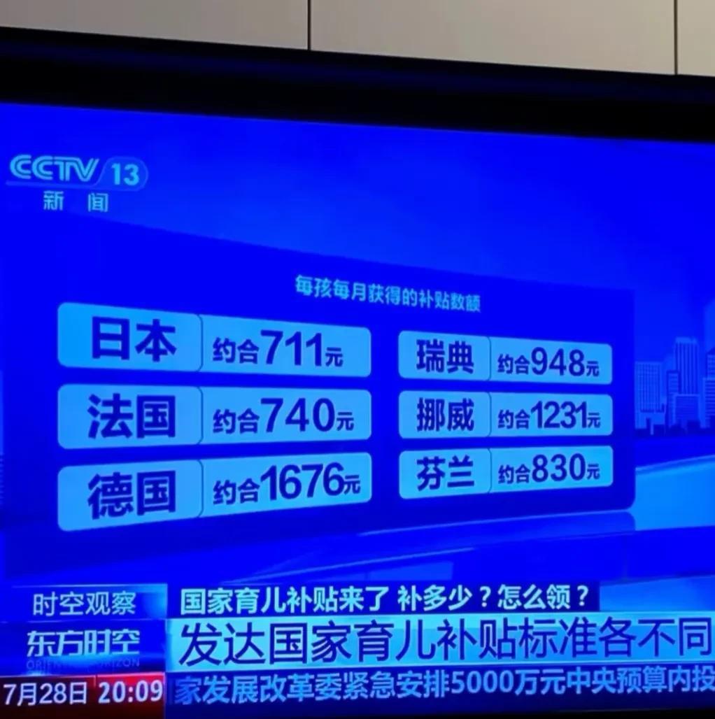 其实这个育儿补贴已经算大方了从工资水平和税收比例来说，已经算诚意满满了，只可惜