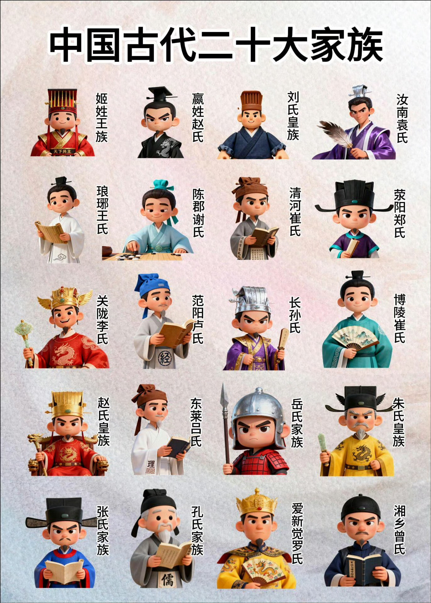 这20个姓氏代表的大家族！​​​