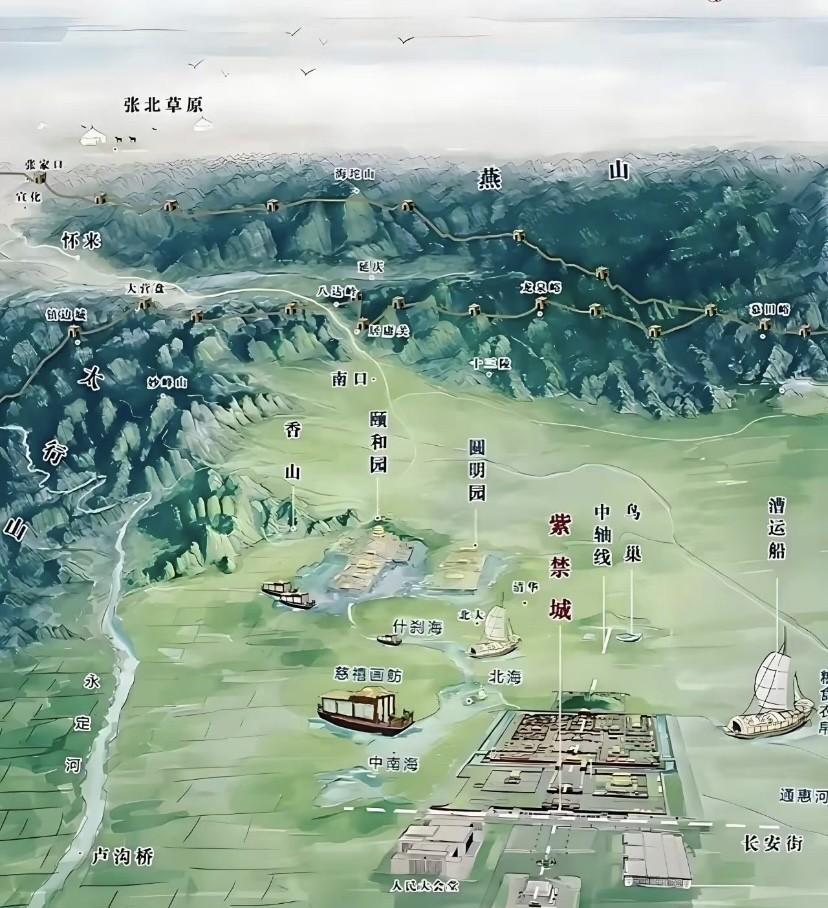 其实北京离草原真的很近，这也是呼和浩特的宣传语之一。“天子守国门”是大明朝最大