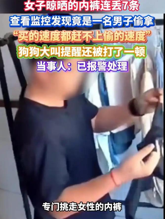 后背发凉！河南新乡，一位叫杨女士的租客，发现自己晾晒在门外的内裤一件件神秘消失，