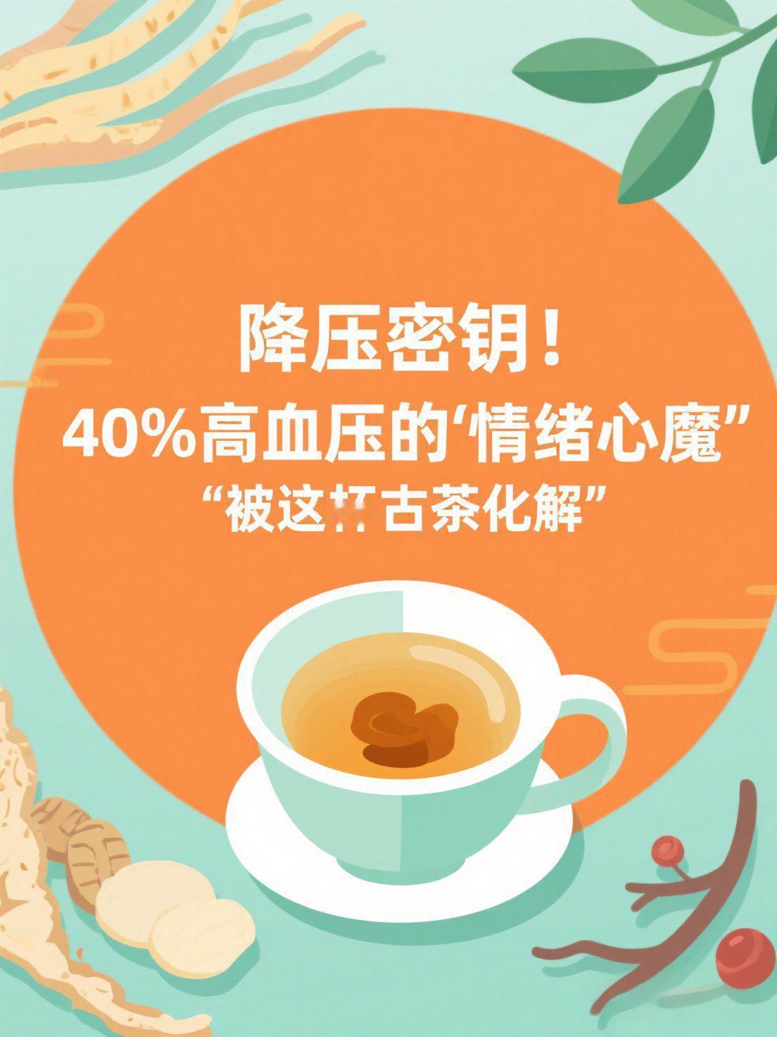 🌿《降压密钥！40%高血压的“情绪心魔”被这杯古茶化解》💡为什么药物治