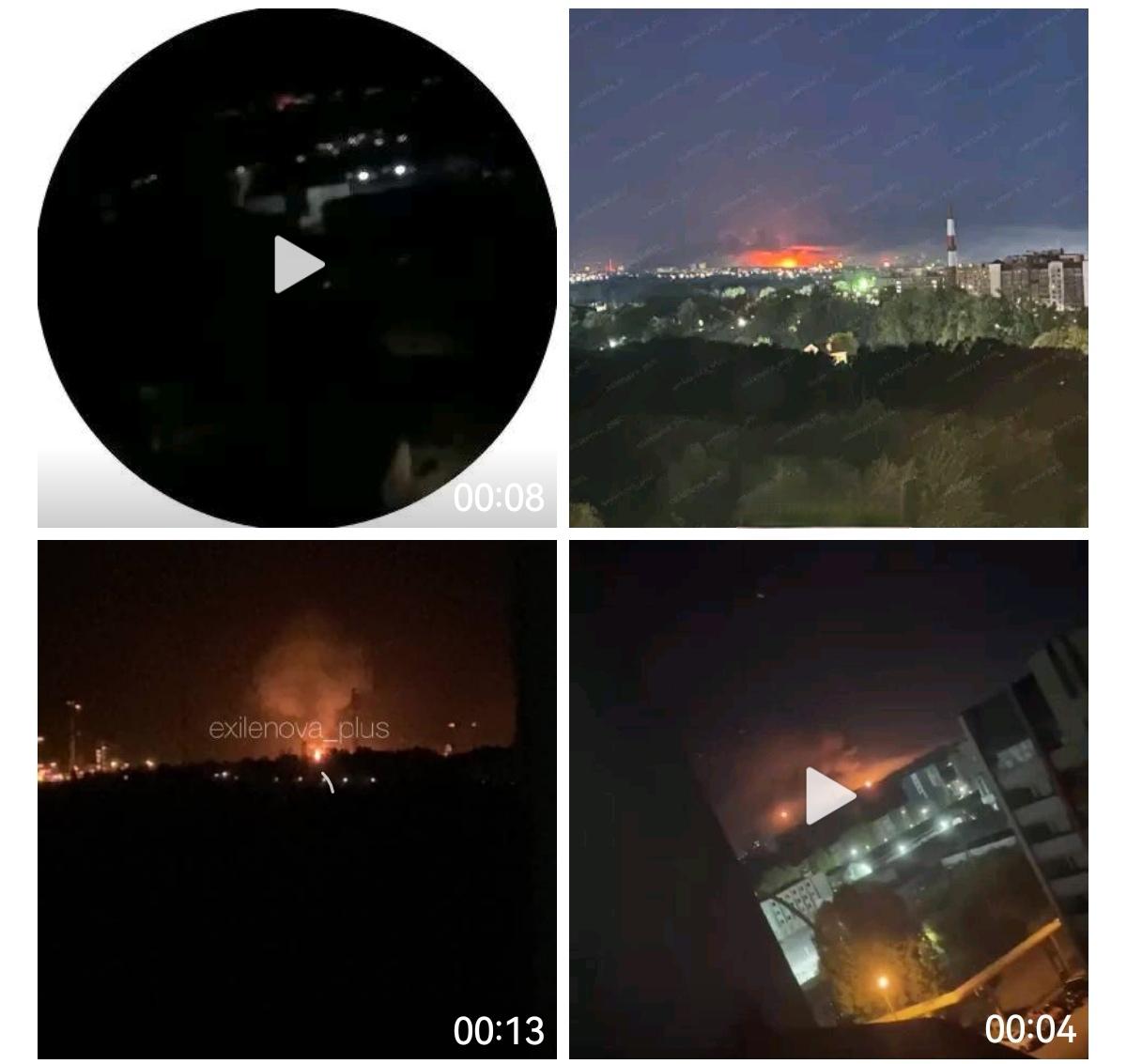当地时间昨天晚上，乌克兰同样对俄罗斯发动了大规模自杀式无人机，至少有五架无人机击