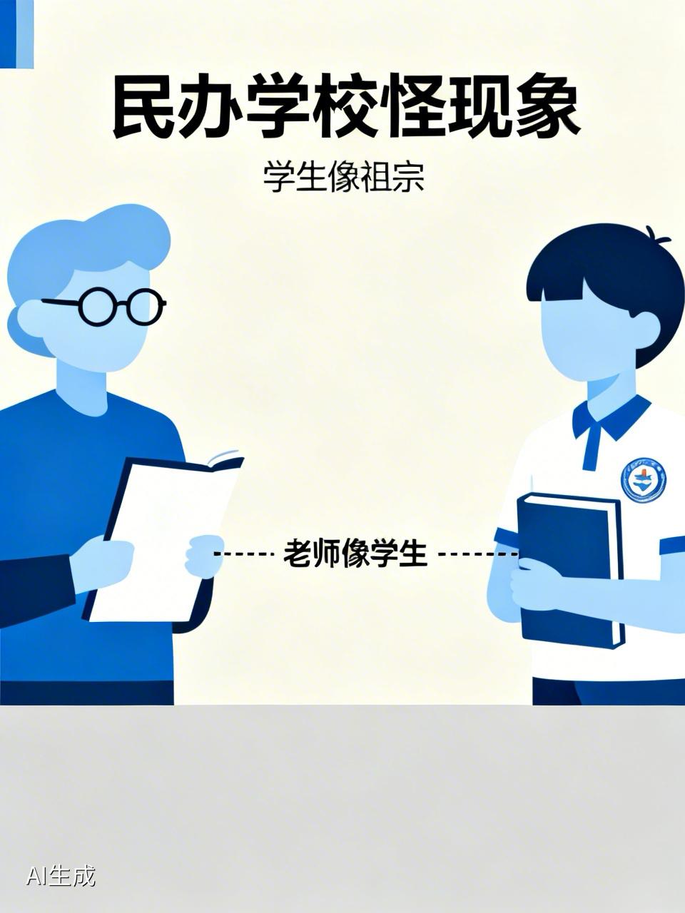 民办学校的怪现象：老师像学生，学生像祖宗：工作中，经常会听到老师说：老师活得像