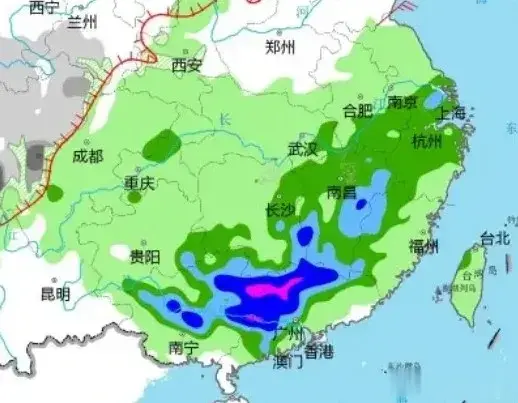 华南大暴雨! 大范围降雨与强对流确定;分析: 大回暖与冰雹齐聚!