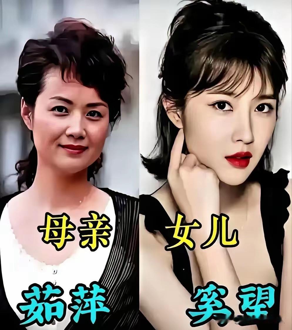 闫妮和女儿邹元清茹萍和女儿奚望翁虹和女儿刘莳真的太惊喜！老牌女神茹萍的女儿