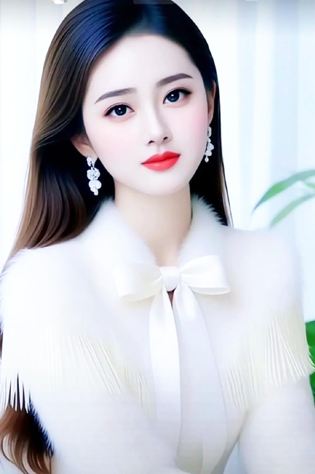 优雅白衣少女，清新动人，宛如冬日里的暖阳。