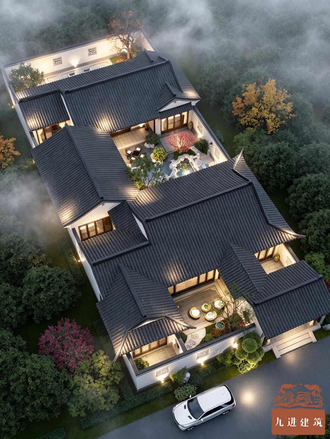 别墅设计中式合院苏式建筑生活感悟自建房