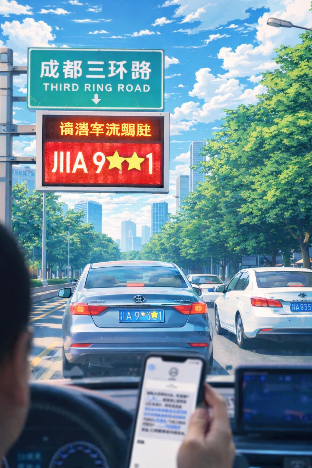 成都司机的3分，消失得太快了成都司机最近多了一个新噩梦：不是堵车，是抬头。