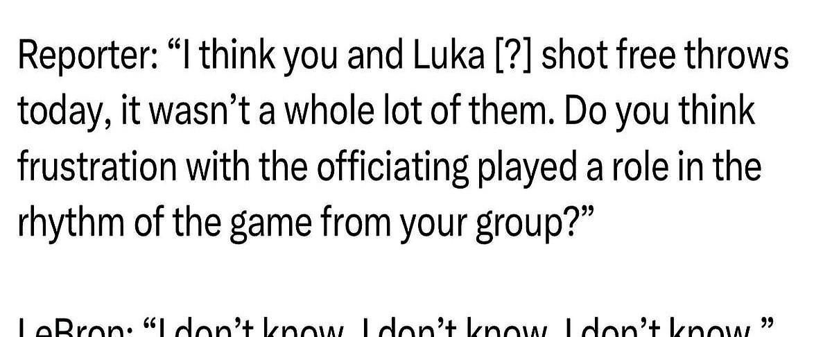 这才是老江湖啊记者话筒直接怼脸上了！就差明说“裁判是不是搞你们了？”湖人