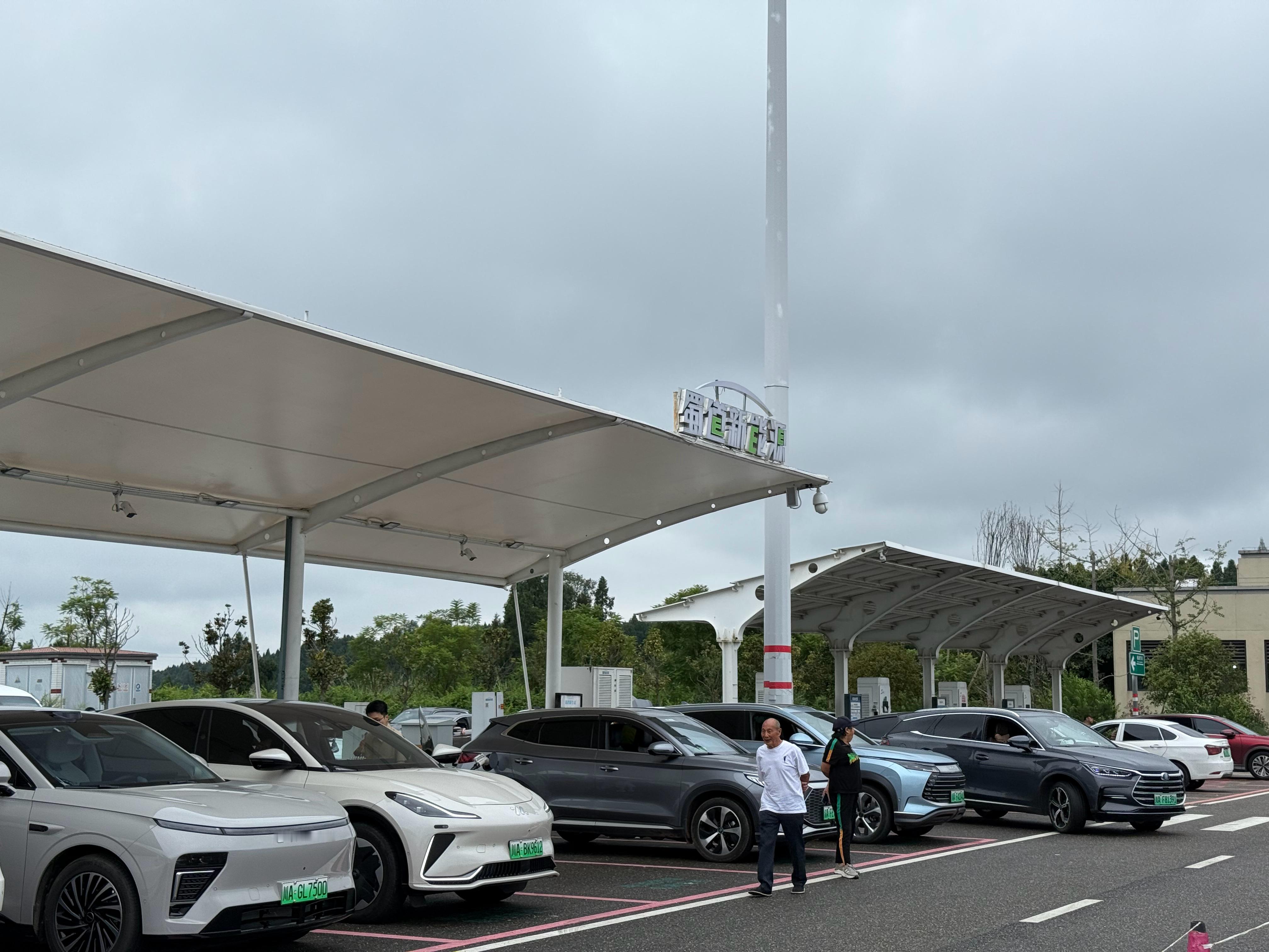 国庆节高速服务区充电现状排长龙充电🔋[捂脸哭]​​​