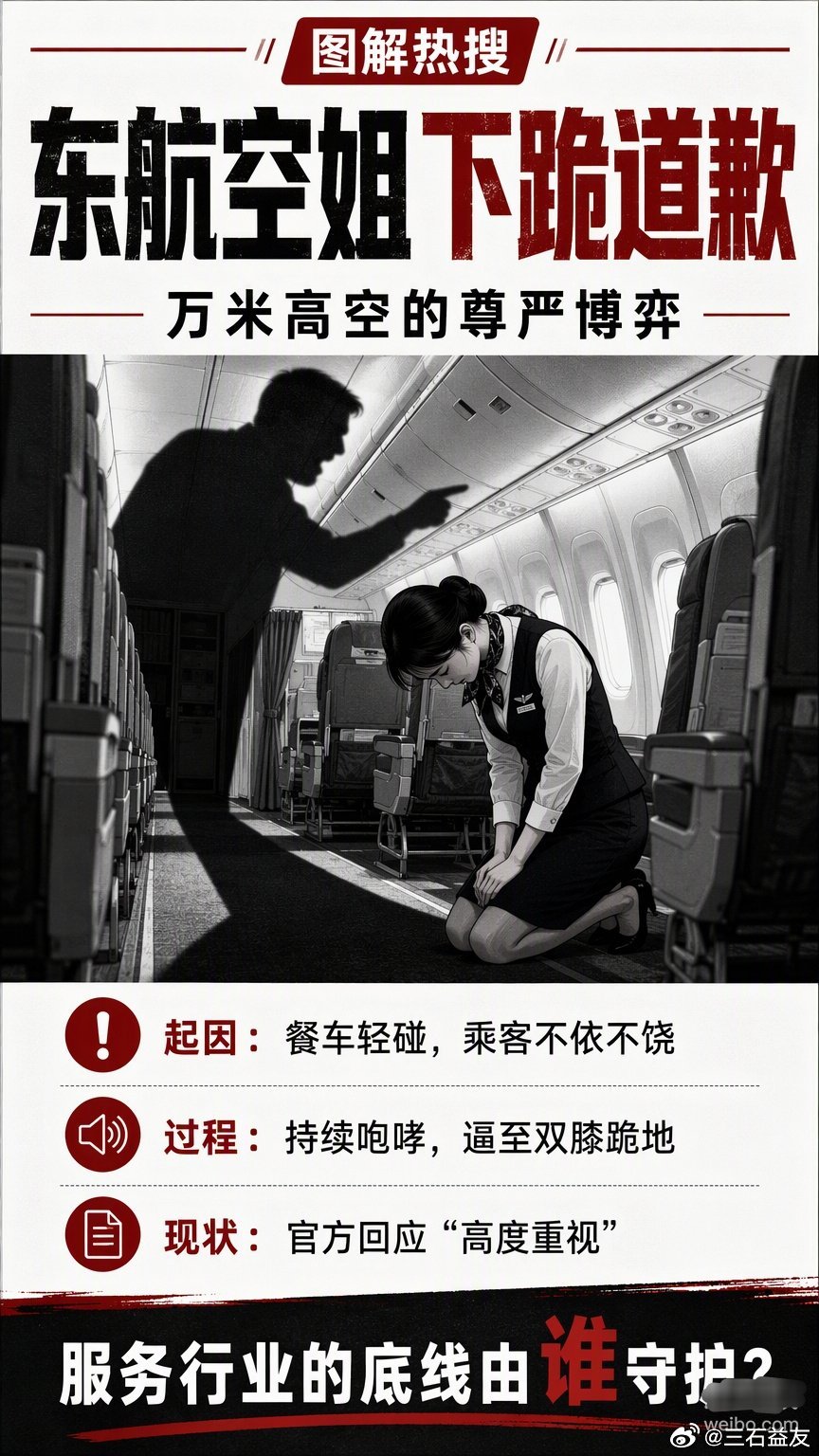推餐车碰了一下手肘，没破皮没红肿，道歉也道了，冰袋也上了。这事儿要是放在平时，顶