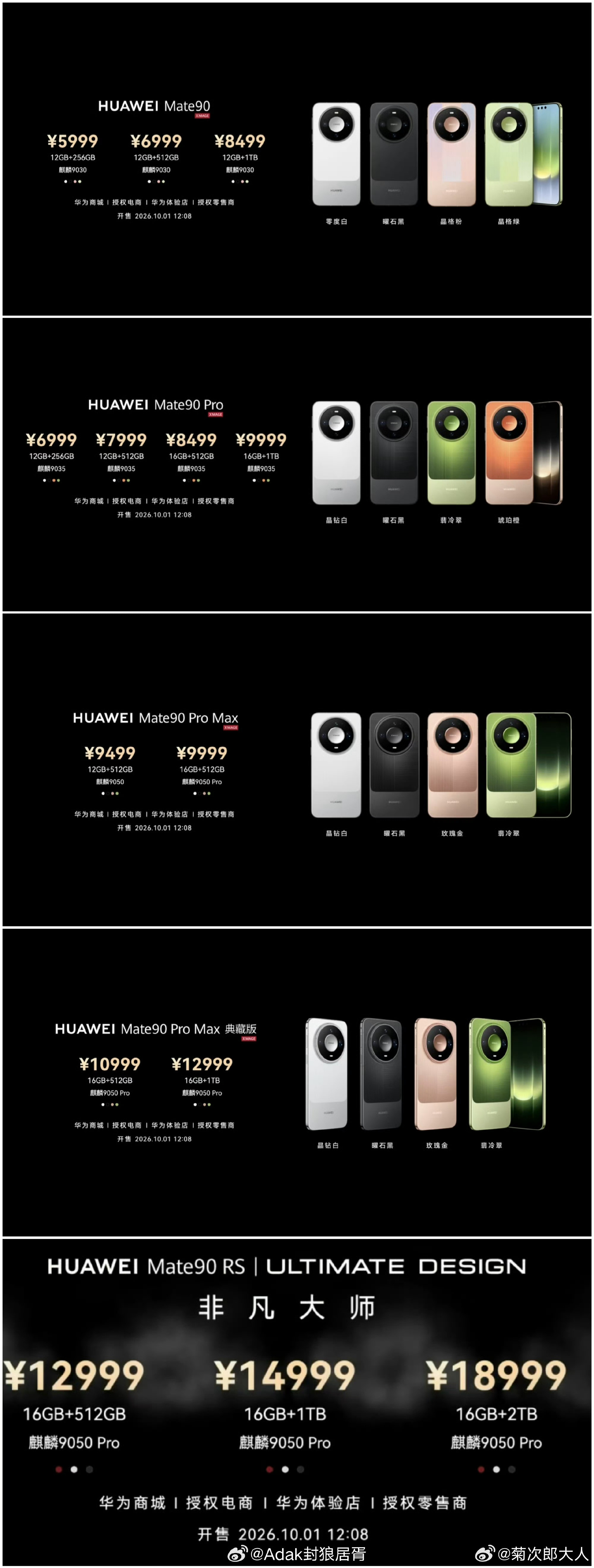 华为Mate90价格12g和16g内处理器用的都不一样。这价格怎么样[哆啦A梦害