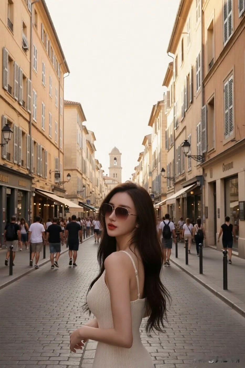 漫步在欧洲小镇的浪漫街道，阳光洒满鹅卵石路，感受悠闲的午后时光。