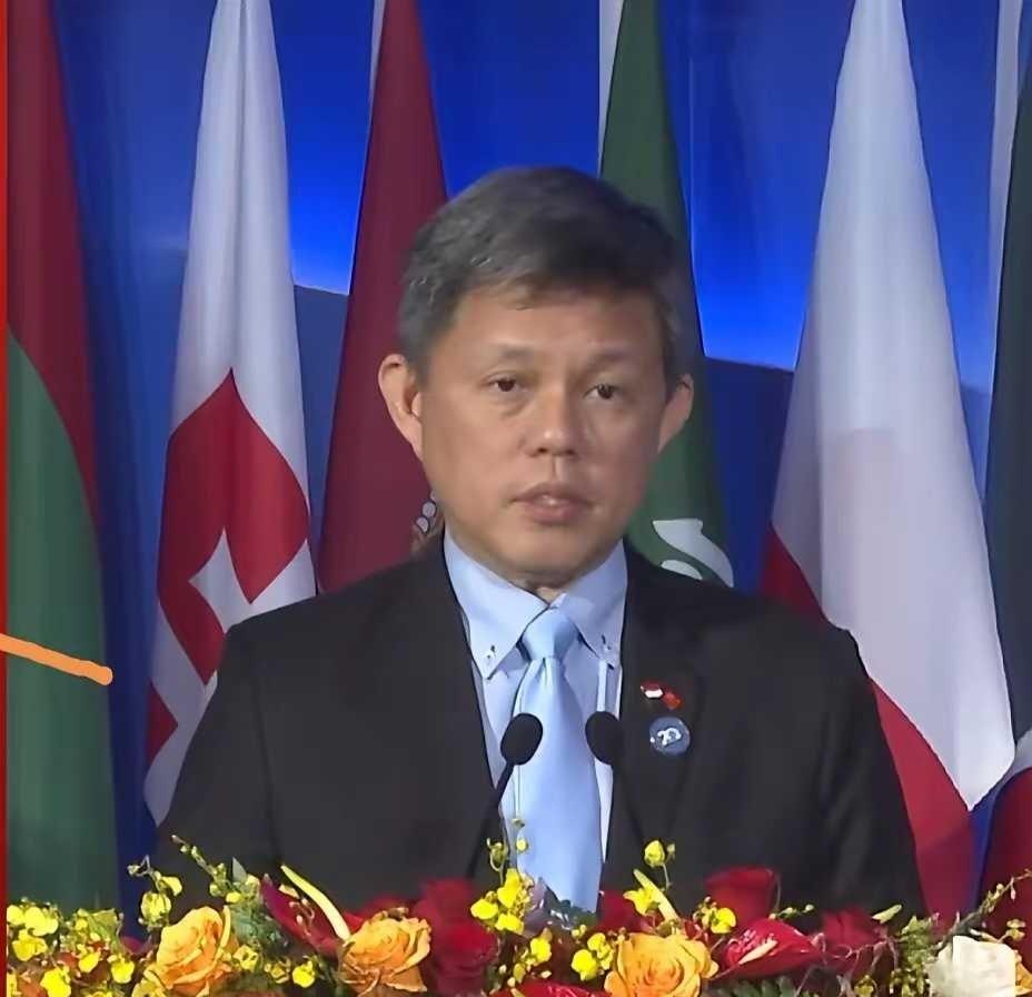 9月16日，在北京香山论坛全体会议上，新加坡防长陈振声说，小国具有天然的不安全感