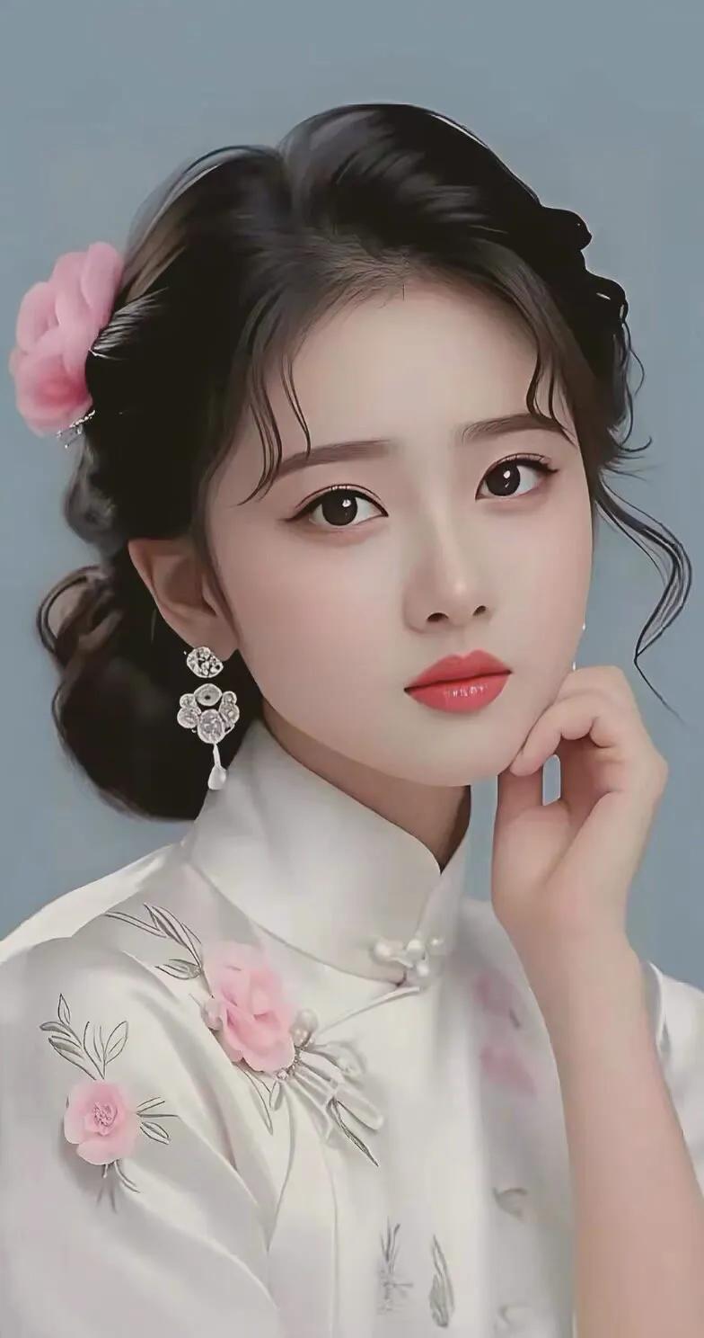 古典优雅，粉花点缀，尽显东方韵味。