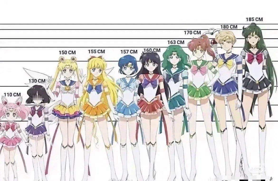 小时候看《美少女战士》，一直以为主角们个个看上去都有1米7以上，做梦都想有这样的